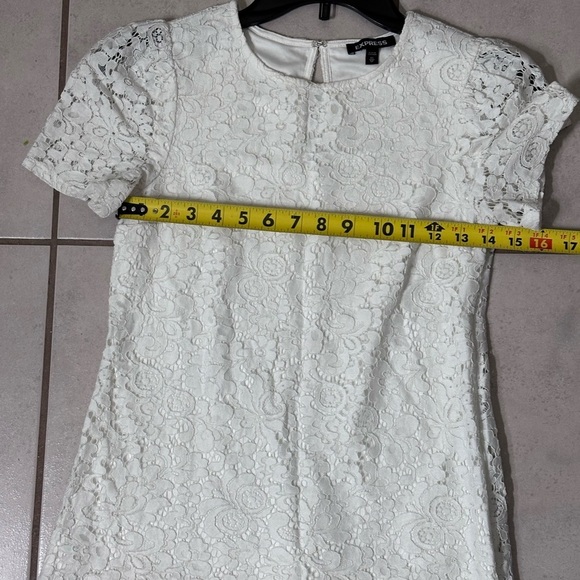 Express Women Blouse Embroidered white lace top size XS - Picture 7 of 7
